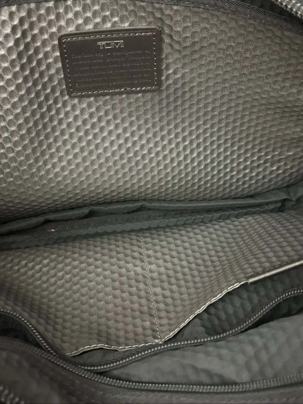 TUMI Alpha Black Ballistic Nylon Briefcase w/ Dark Brown Leather Trim